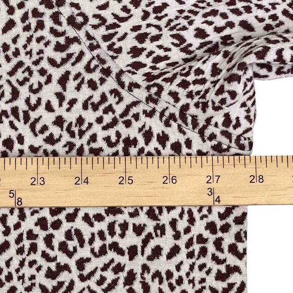 Allison Daley Brown White Animal Print Zip Jacket Size 3X - Picture 5 of 6